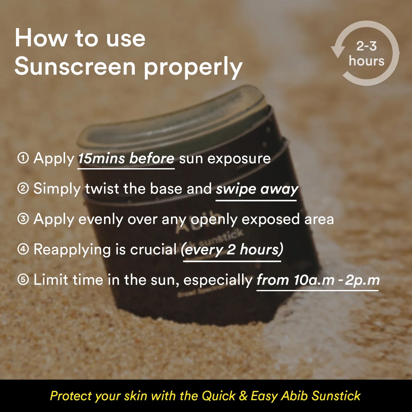 Quick Sunstick Protection bar